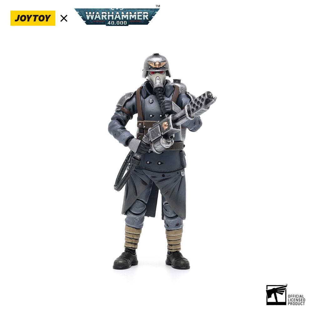 Warhammer 40k Figura 1/18 Death Korps of Krieg Veteran Squad Guardsman with Flamer 10 cm