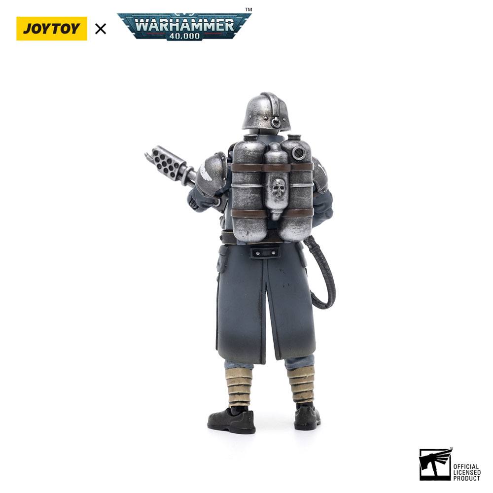 Warhammer 40k Figura 1/18 Death Korps of Krieg Veteran Squad Guardsman with Flamer 10 cm