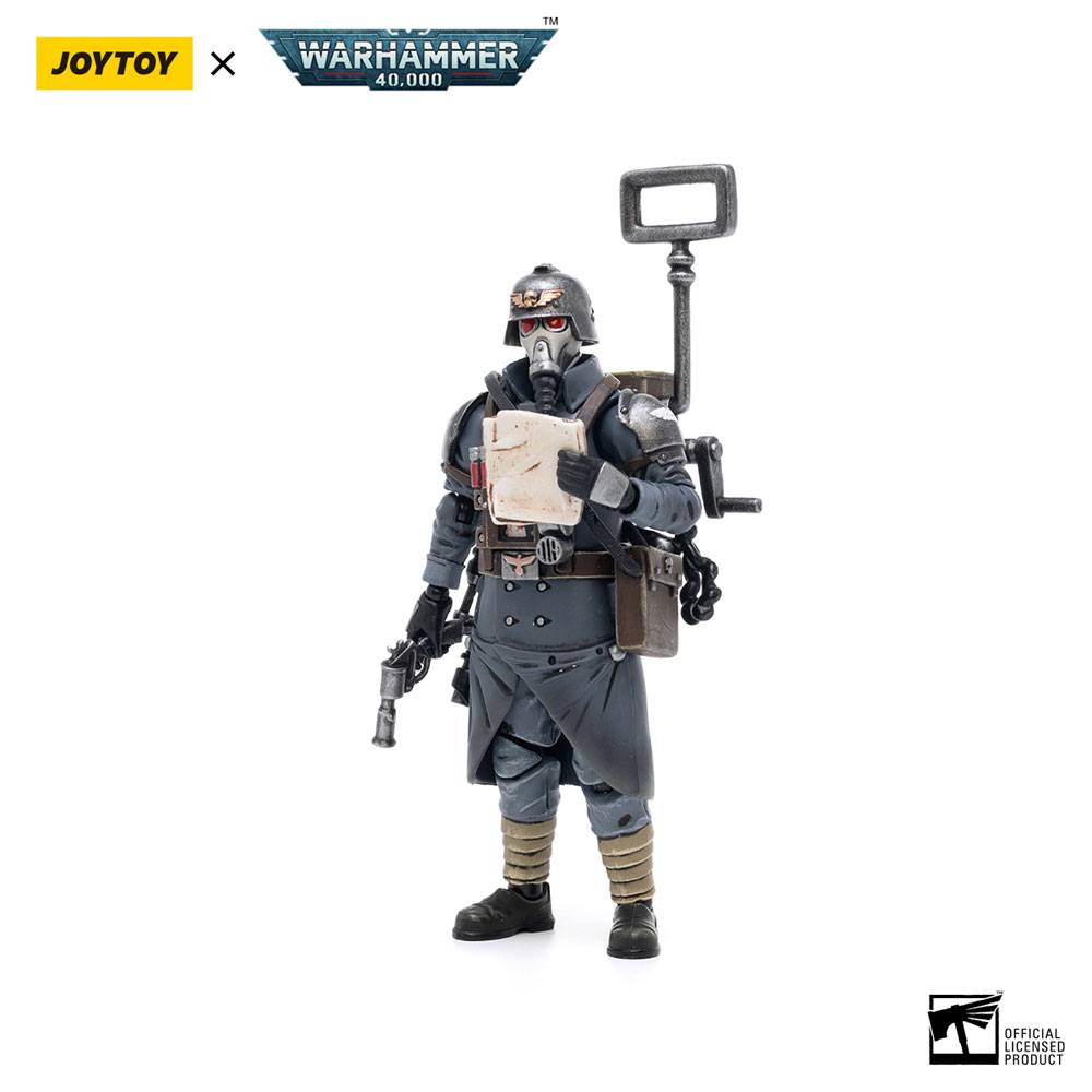 Warhammer 40k Figura 1/18 Death Korps of Krieg Veteran Squad Guardsman Communications Specialist 10 cm