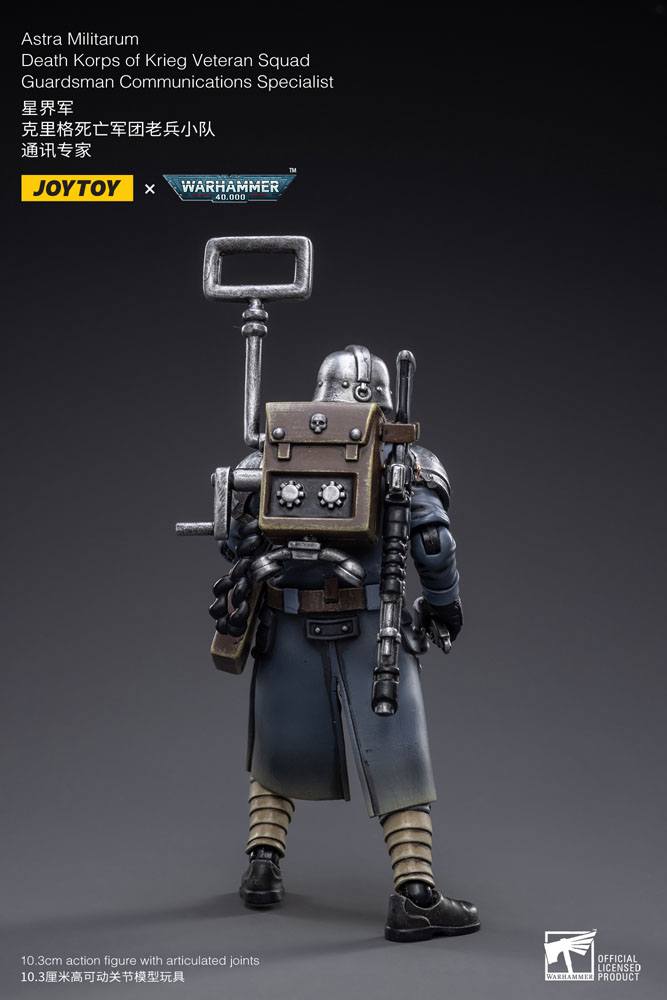 Warhammer 40k Figura 1/18 Death Korps of Krieg Veteran Squad Guardsman Communications Specialist 10 cm