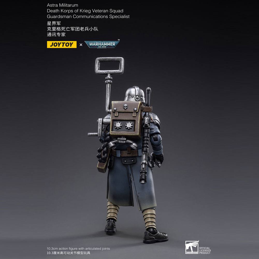 Warhammer 40k Figura 1/18 Death Korps of Krieg Veteran Squad Guardsman Communications Specialist 10 cm