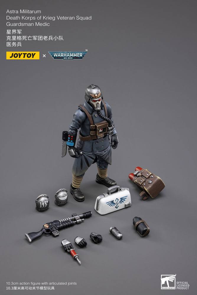 Warhammer 40k Figura 1/18 Death Korps of Krieg Veteran Squad Guardsman Medic 10 cm