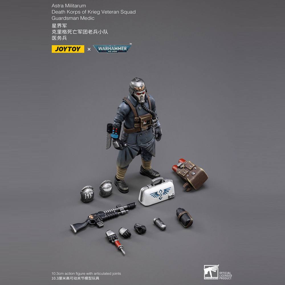 Warhammer 40k Figura 1/18 Death Korps of Krieg Veteran Squad Guardsman Medic 10 cm