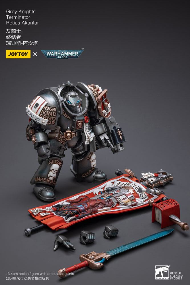 Warhammer 40k Figura 1/18 Grey Knights Terminator Retius Akantar 13 cm