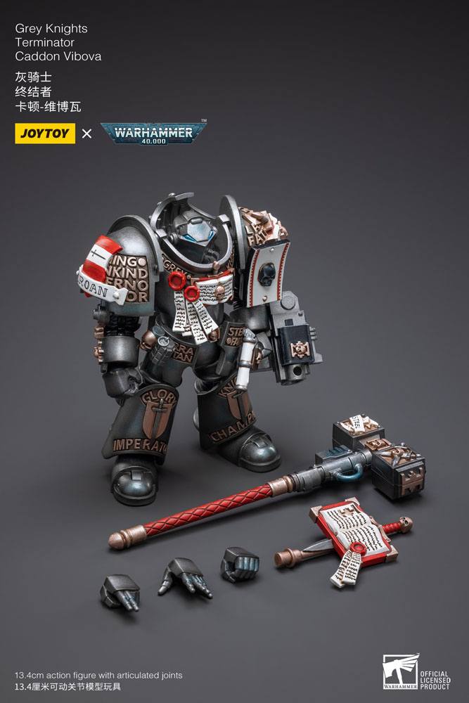 Warhammer 40k Figura 1/18 Grey Knights Terminator Caddon Vibova 13 cm