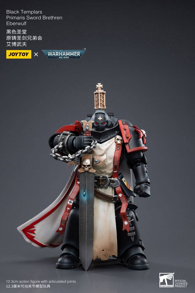 Warhammer 40k Figura 1/18 Black Templars Primaris Sword Brethren Eberwulf 12 cm
