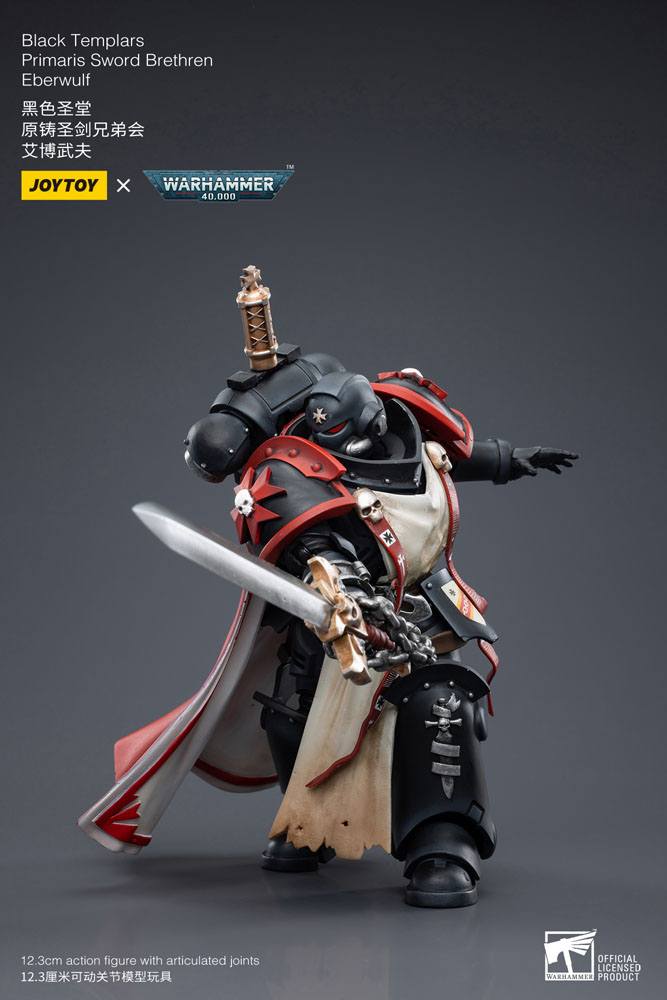 Warhammer 40k Figura 1/18 Black Templars Primaris Sword Brethren Eberwulf 12 cm