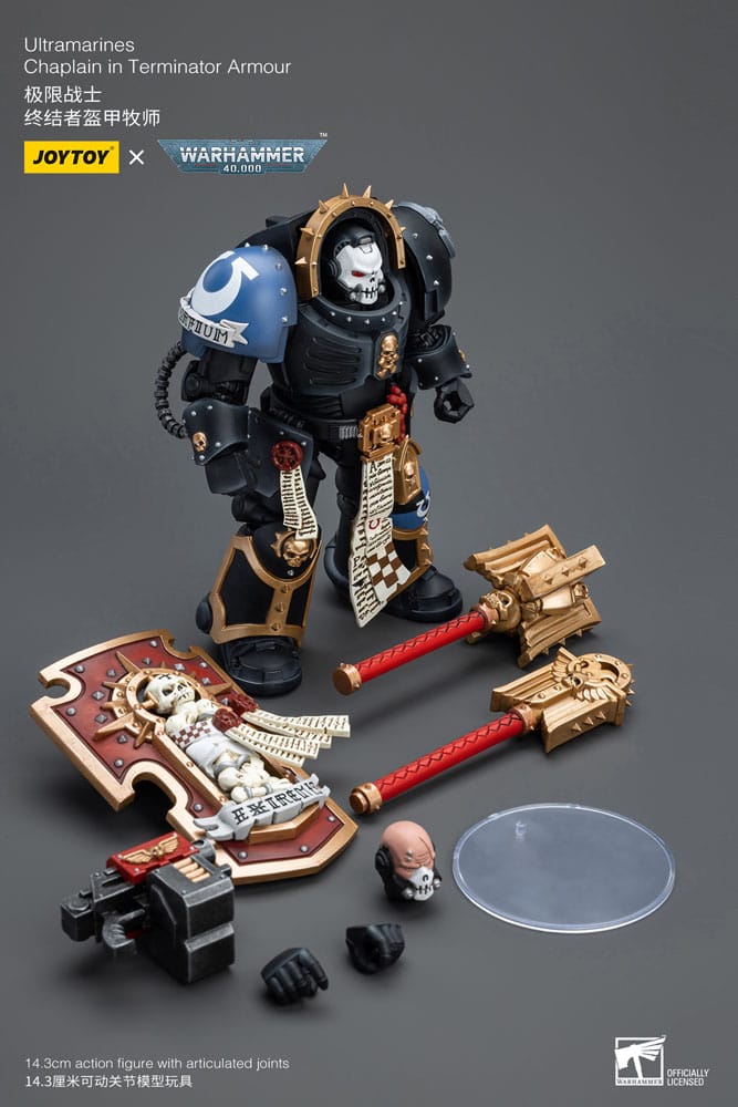 Warhammer 40k Figura 1/18 Ultramarines Chaplain in Terminator Armour 12 cm
