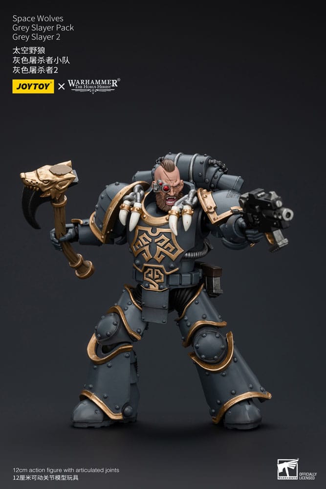 Warhammer The Horus Heresy Figura 1/18 Space Wolves Grey Slayer Pack Grey Slayer 2 12 cm - Z POP Toys