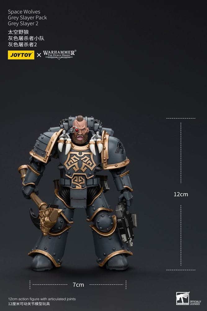 Warhammer The Horus Heresy Figura 1/18 Space Wolves Grey Slayer Pack Grey Slayer 2 12 cm - Z POP Toys