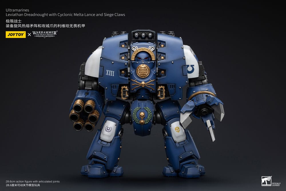 Warhammer The Horus Heresy Figura 1/18 Ultramarines Leviathan Dreadnought with Cyclonic Melta Lance And Siege Claws 29 cm       14 cm