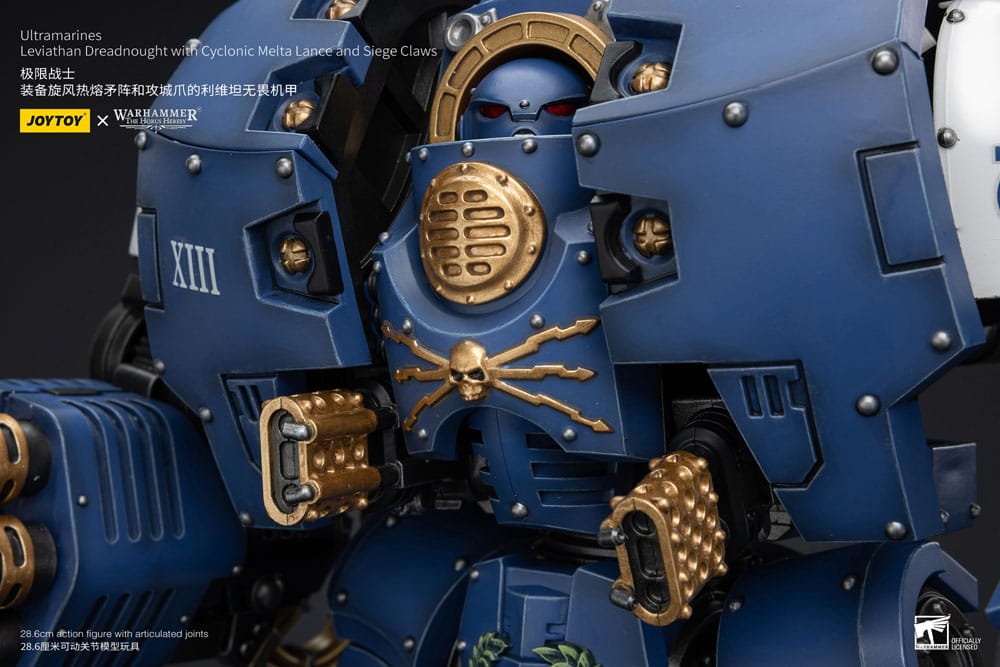 Warhammer The Horus Heresy Figura 1/18 Ultramarines Leviathan Dreadnought with Cyclonic Melta Lance And Siege Claws 29 cm       14 cm