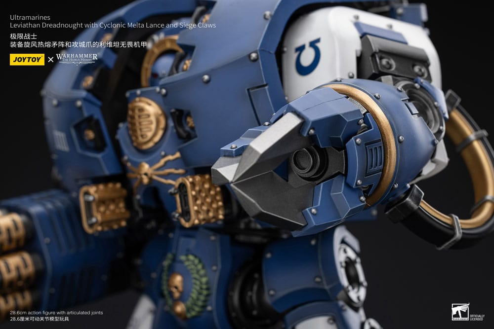 Warhammer The Horus Heresy Figura 1/18 Ultramarines Leviathan Dreadnought with Cyclonic Melta Lance And Siege Claws 29 cm       14 cm