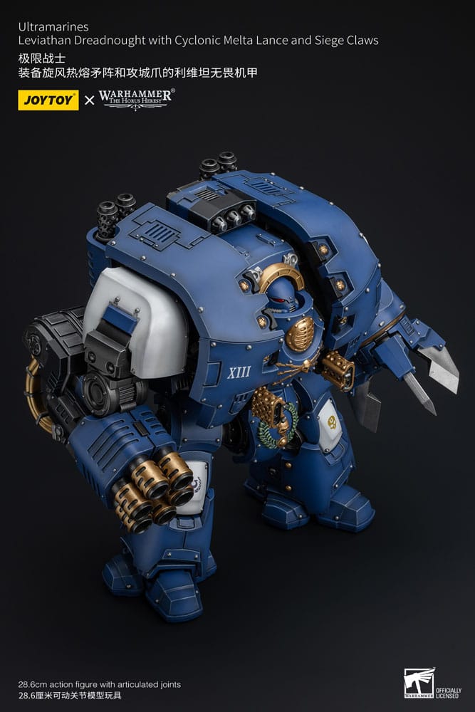 Warhammer The Horus Heresy Figura 1/18 Ultramarines Leviathan Dreadnought with Cyclonic Melta Lance And Siege Claws 29 cm       14 cm