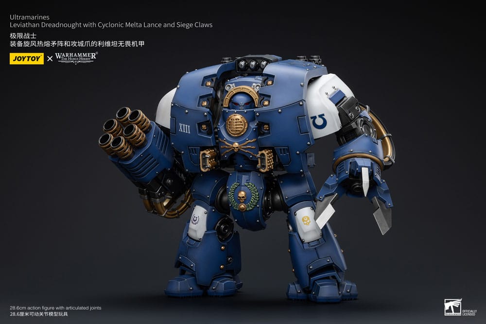 Warhammer The Horus Heresy Figura 1/18 Ultramarines Leviathan Dreadnought with Cyclonic Melta Lance And Siege Claws 29 cm       14 cm