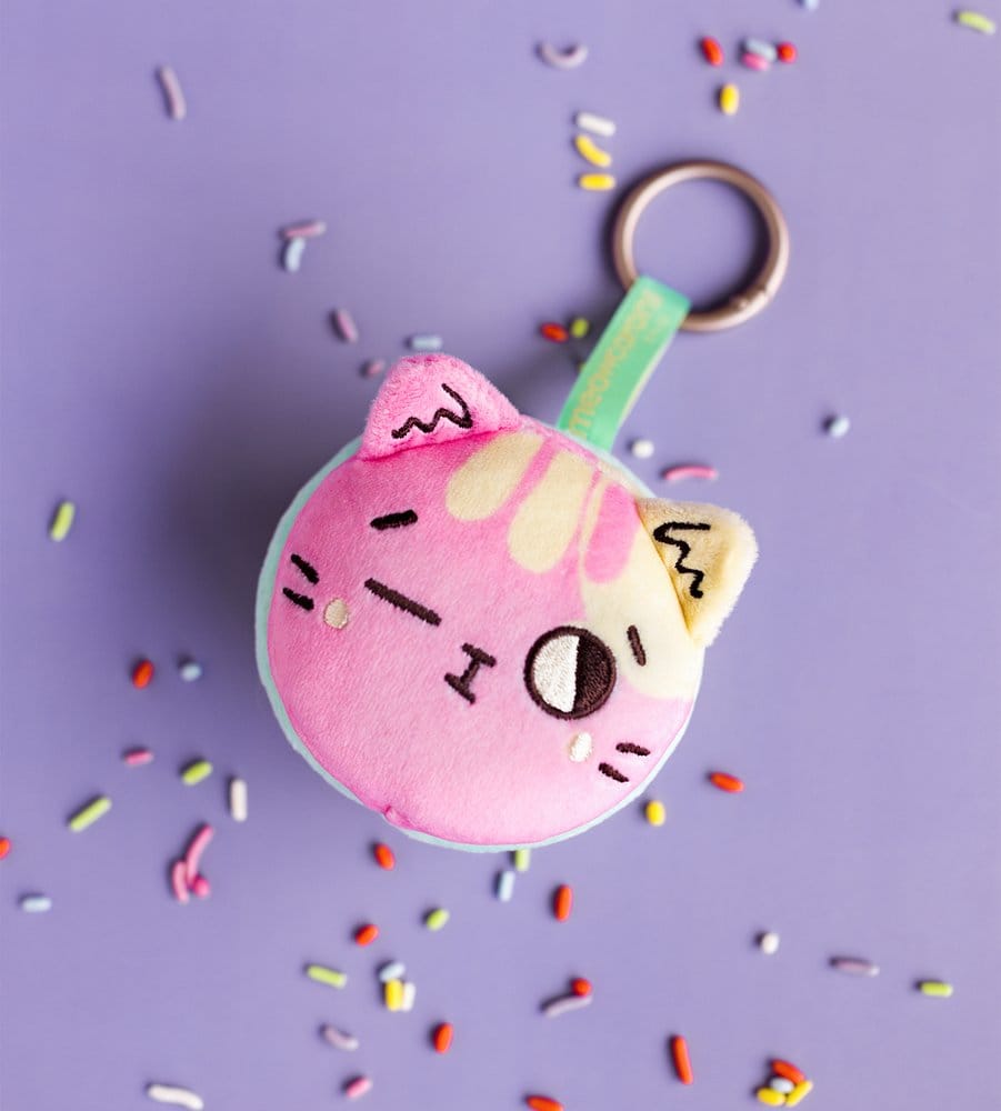Meowcaron Colgante de bolso de peluche Wink 7 cm
