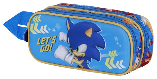 Sonic - The Hedgehog 3D Double Estuche para lápices SEGA Go Blue
