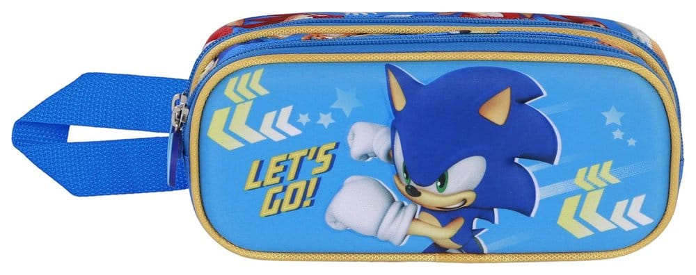 Sonic - The Hedgehog 3D Double Estuche para lápices SEGA Go Blue