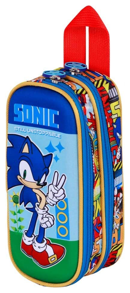 Sonic - The Hedgehog 3D Double Estuche para lápices SEGA Unstoppable Blue