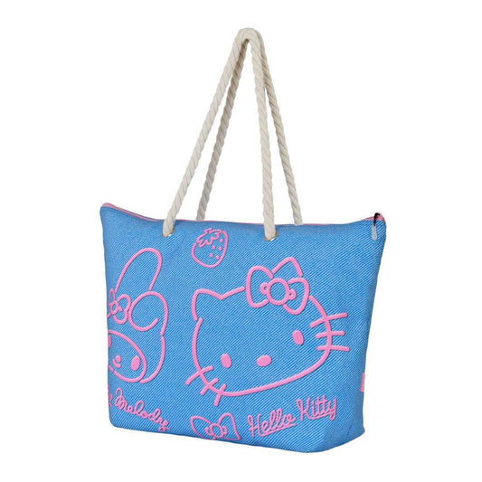 Sanrio Bolso de Playa Soleil Hello Kitty Denim Blue