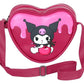 Sanrio Casual Heart Bolso de hombro Kuromi Cherry