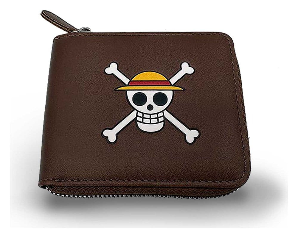 One Piece Cartera Man Zip Skull