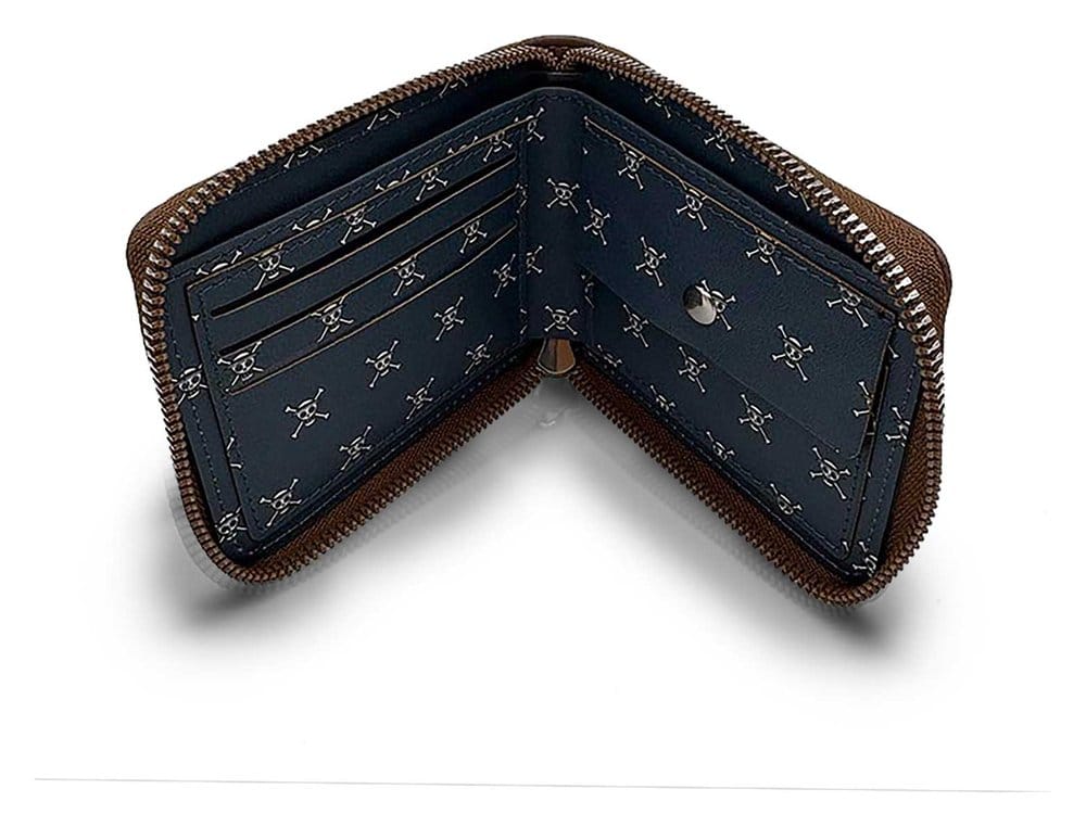 One Piece Cartera Man Zip Skull