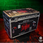 Death Estatua Rock Ikonz On Tour Road Case & Telón de fondo del escenario The Sound of Perseverance Tour 1998