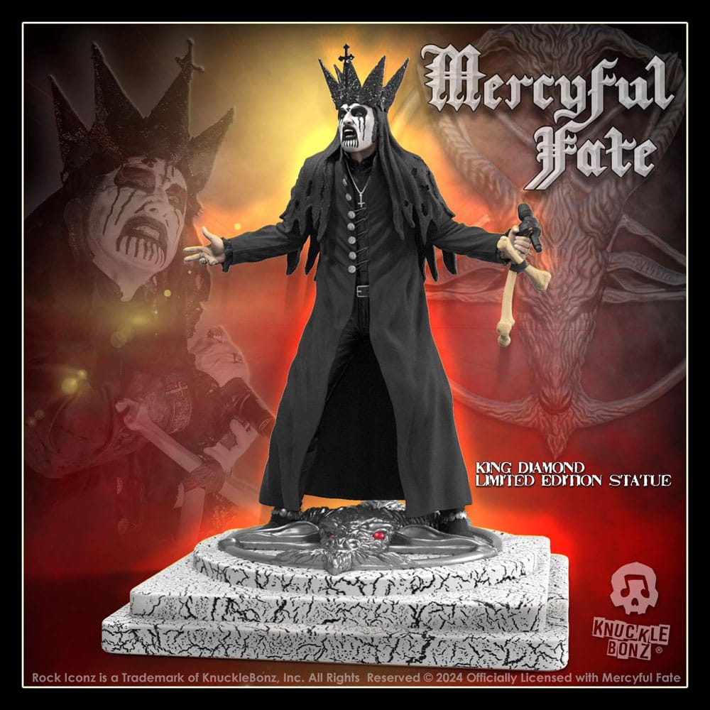 Mercyful Fate Estatua Rock Iconz King Diamond III (Black Version) 22 cm - Z POP Toys