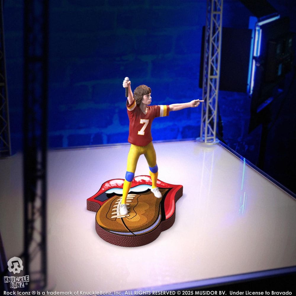Rolling Stones Estatua Rock Iconz Mick Jagger US Tour 1981 (Burgundy Jersey) 22 cm - Z POP Toys