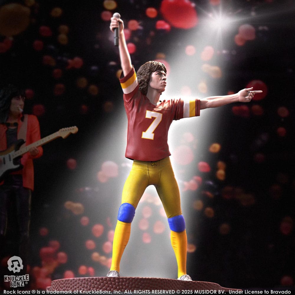 Rolling Stones Estatua Rock Iconz Mick Jagger US Tour 1981 (Burgundy Jersey) 22 cm - Z POP Toys