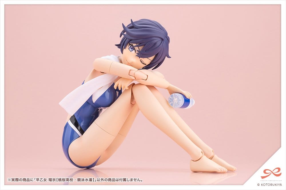 Sousaishojoteien Maqueta Plastic Model Kit 1/10 Rui Saotome Touou High School Competitive Swimsuit 16 cm