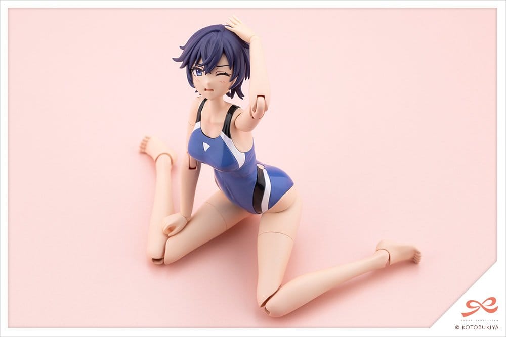Sousaishojoteien Maqueta Plastic Model Kit 1/10 Rui Saotome Touou High School Competitive Swimsuit 16 cm