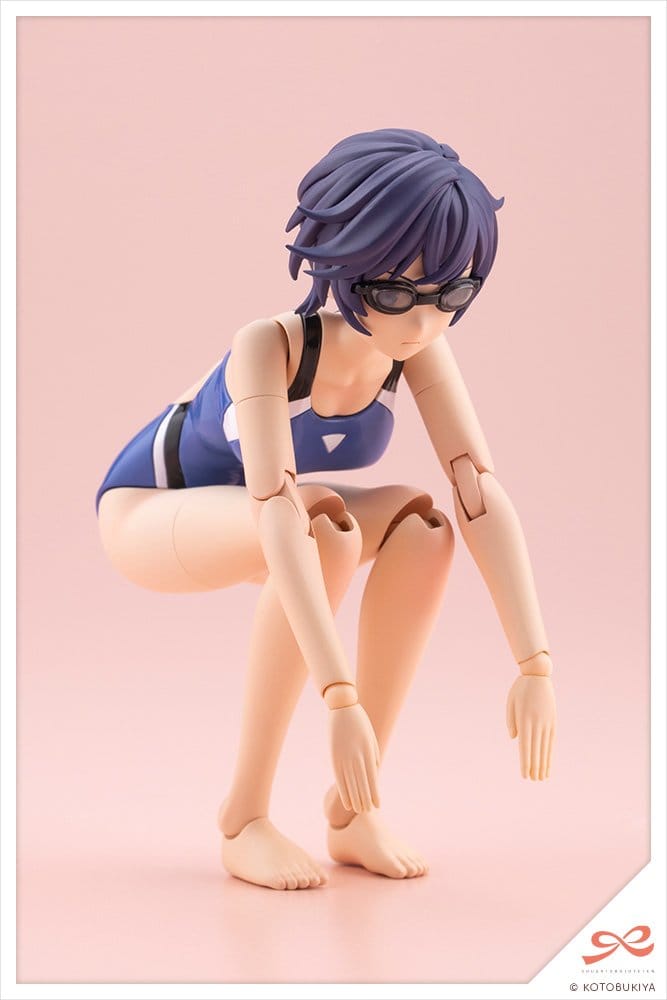 Sousaishojoteien Maqueta Plastic Model Kit 1/10 Rui Saotome Touou High School Competitive Swimsuit 16 cm