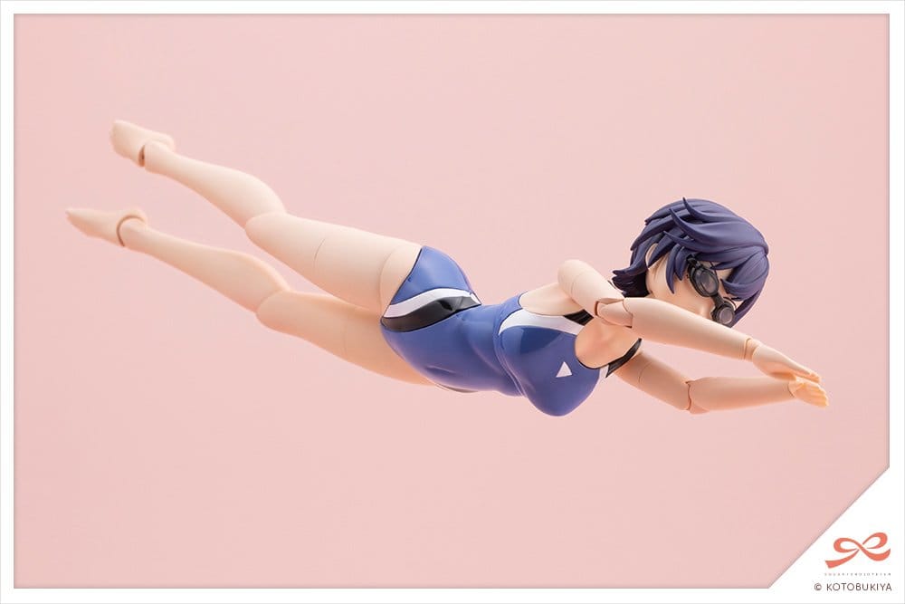 Sousaishojoteien Maqueta Plastic Model Kit 1/10 Rui Saotome Touou High School Competitive Swimsuit 16 cm