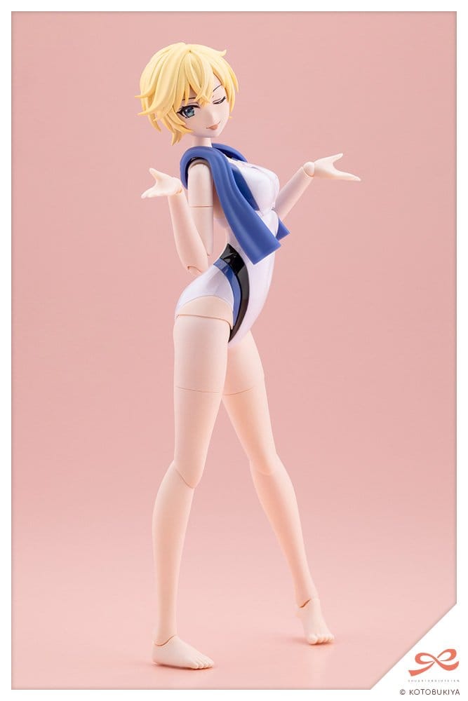 Sousaishojoteien Maqueta Plastic Model Kit 1/10 Rui Saotome Touou High School Competitive Swimsuit Dreaming Style White Dolphin 16 cm