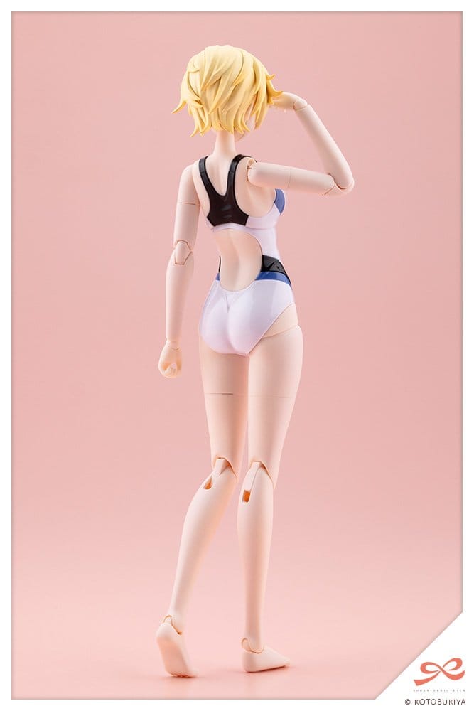 Sousaishojoteien Maqueta Plastic Model Kit 1/10 Rui Saotome Touou High School Competitive Swimsuit Dreaming Style White Dolphin 16 cm