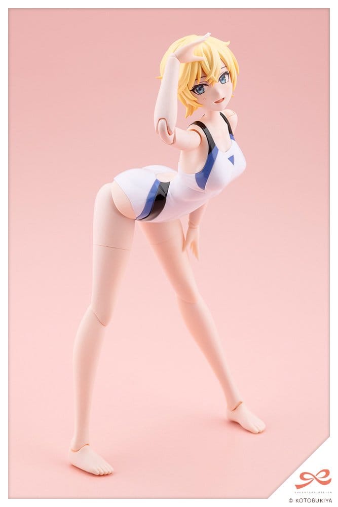Sousaishojoteien Maqueta Plastic Model Kit 1/10 Rui Saotome Touou High School Competitive Swimsuit Dreaming Style White Dolphin 16 cm