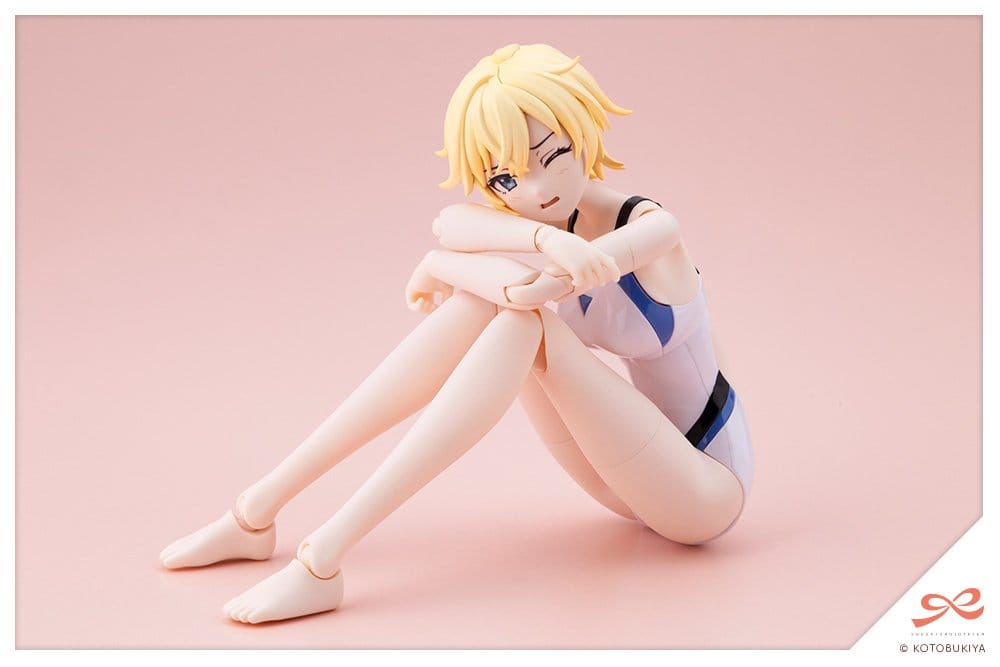 Sousaishojoteien Maqueta Plastic Model Kit 1/10 Rui Saotome Touou High School Competitive Swimsuit Dreaming Style White Dolphin 16 cm
