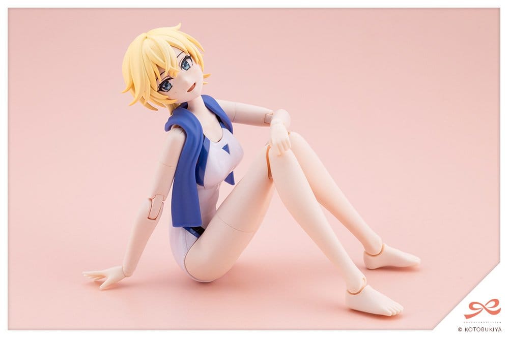 Sousaishojoteien Maqueta Plastic Model Kit 1/10 Rui Saotome Touou High School Competitive Swimsuit Dreaming Style White Dolphin 16 cm