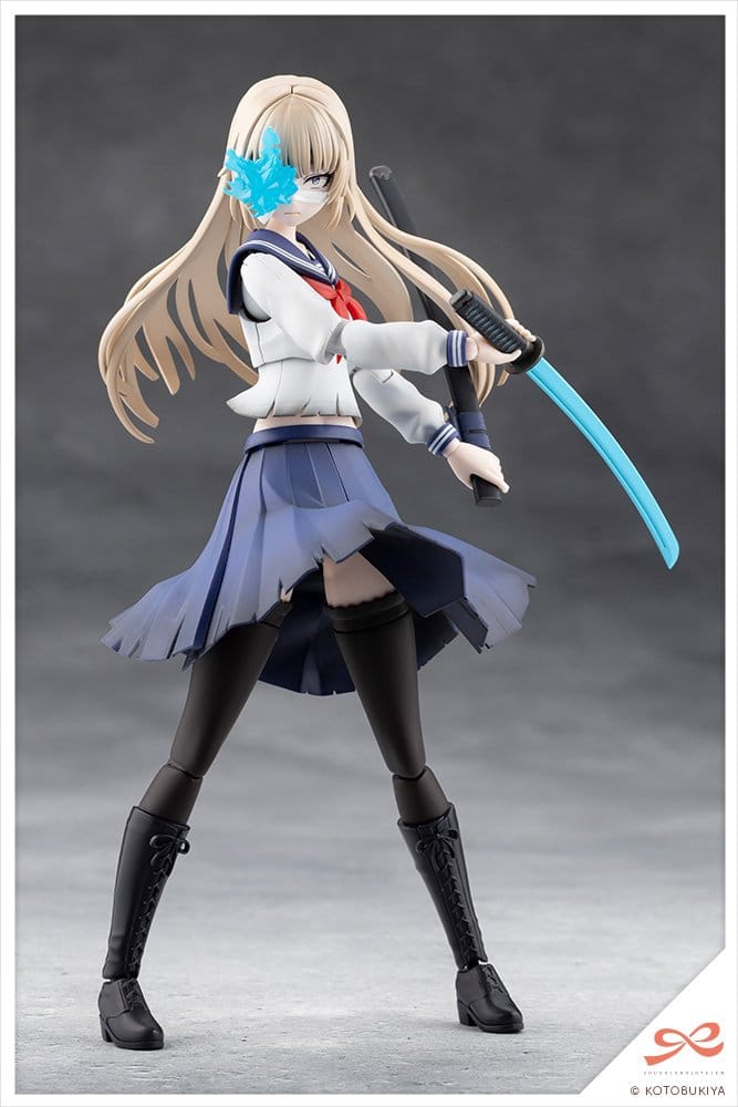 Sousai Shojo Teien Maqueta Plastic Model Kit 1/10 Kuon Yakushiji Maria Kagaribi Damage Ver. School Girl Emulation 16 cm