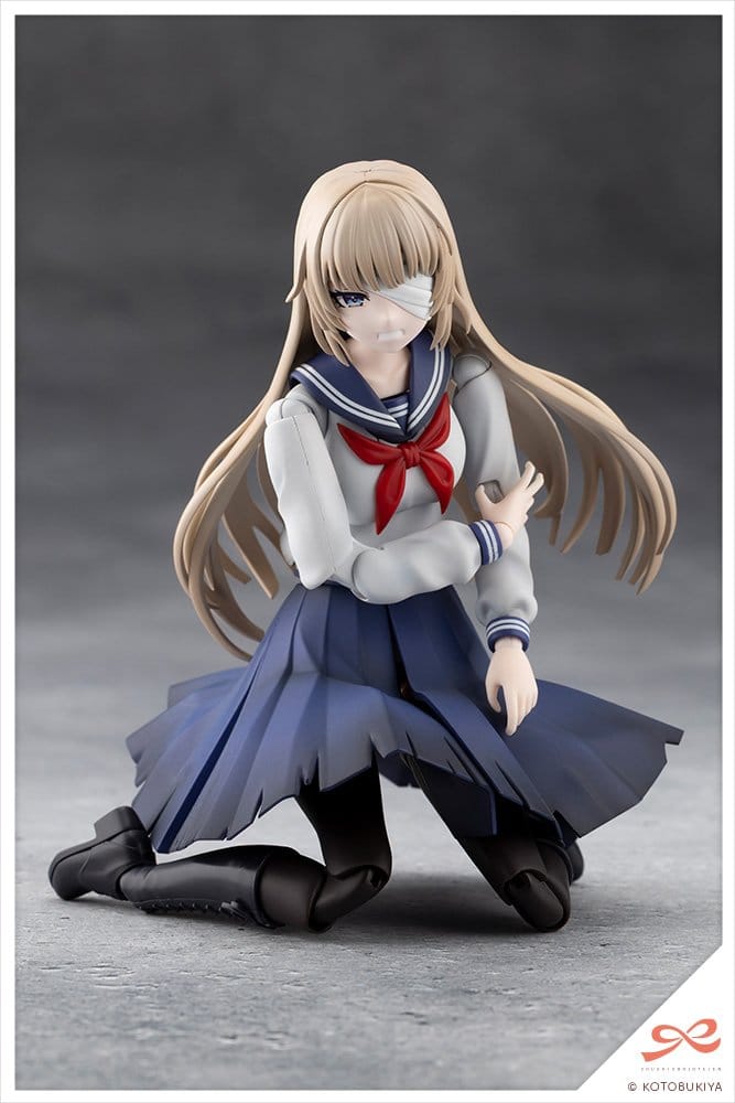 Sousai Shojo Teien Maqueta Plastic Model Kit 1/10 Kuon Yakushiji Maria Kagaribi Damage Ver. School Girl Emulation 16 cm