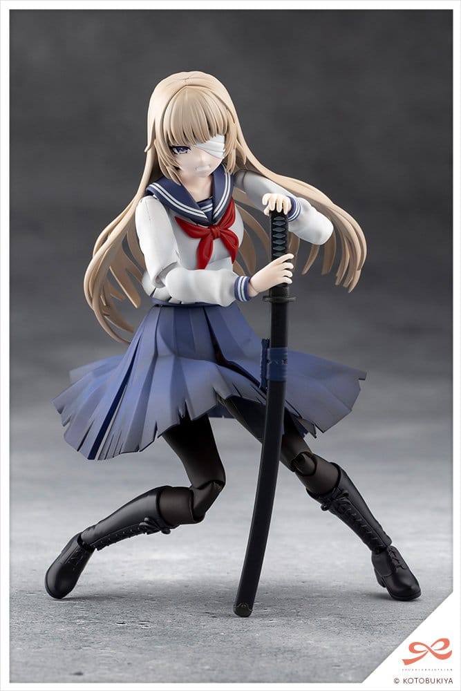 Sousai Shojo Teien Maqueta Plastic Model Kit 1/10 Kuon Yakushiji Maria Kagaribi Damage Ver. School Girl Emulation 16 cm