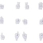 Megami Device M.S.G. Accesorios para Maquetas Plastic Model Kit 1/1 09 Hand Set Skin Color White