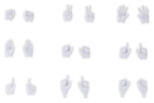 Megami Device M.S.G. Accesorios para Maquetas Plastic Model Kit 1/1 09 Hand Set Skin Color White