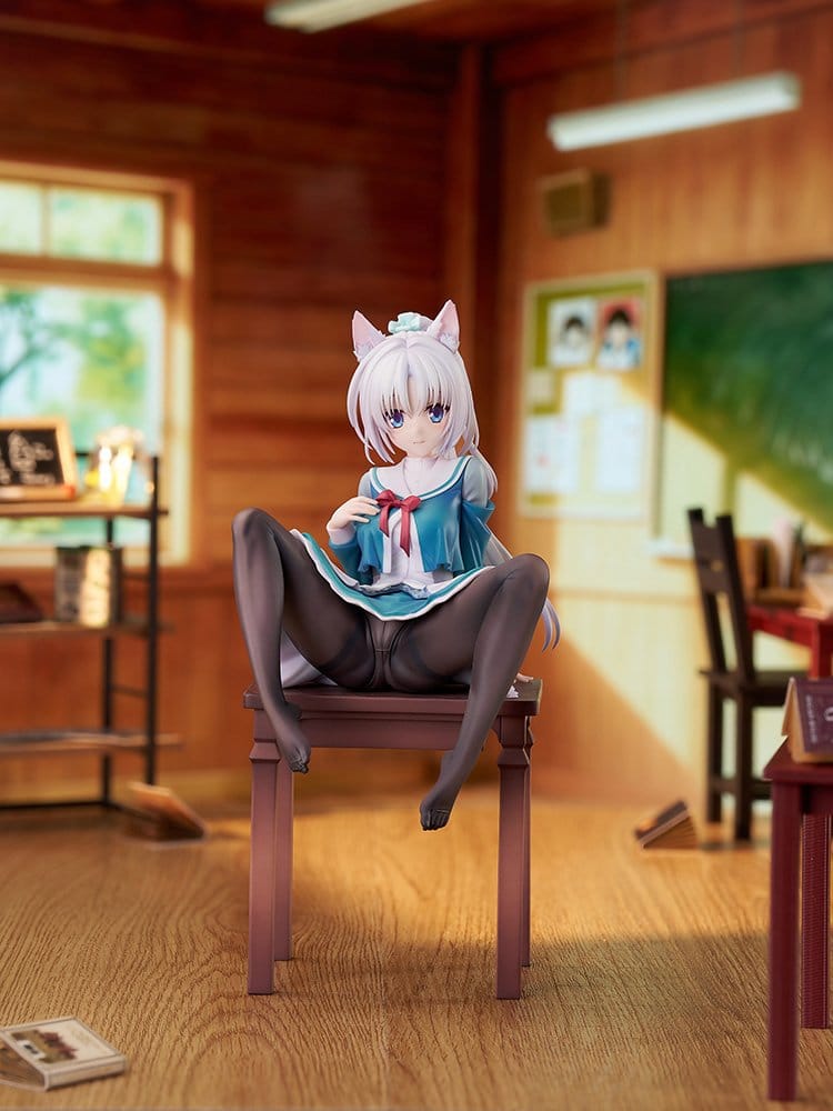 Senren*Banka Figura PVC 1/7 Yoshino Tomotake Animal Ears School Uniform Ver. 21 cm
