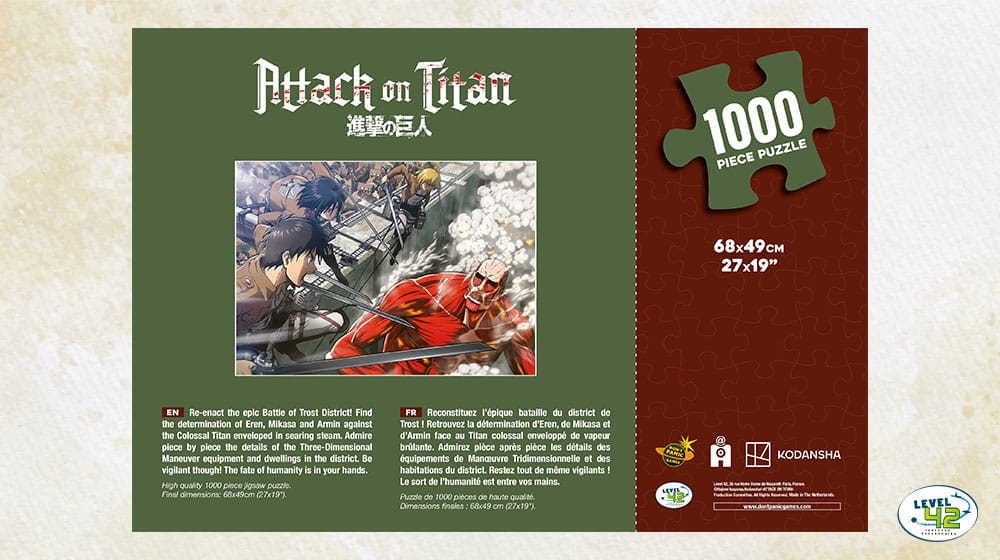 Attack on Titan Puzzle Fight (1000 piezas)