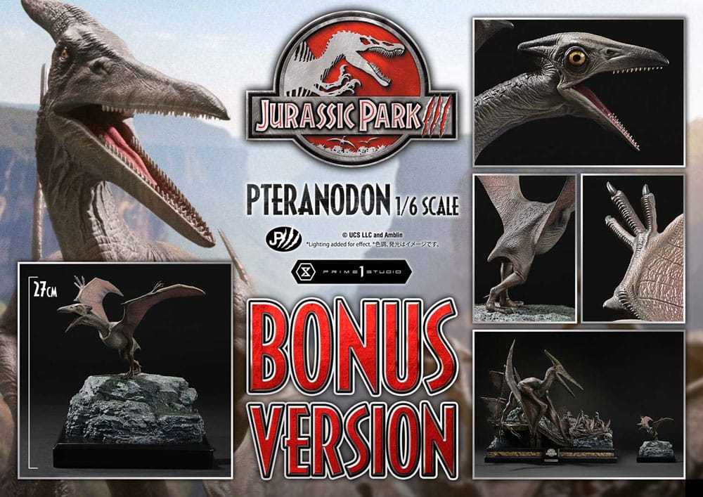 Jurassic Park III Estatua Legacy Museum Collection 1/6 Pteranodon Bonus Version 68 cm - Z POP Toys