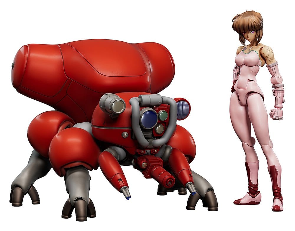 Ghost in the Shell Maqueta Plastic Model Kit PLAMAX minimum factory Motoko Kusanagi con Fuchikoma 8 cm