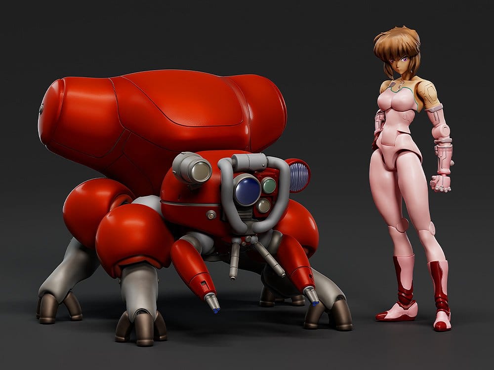Ghost in the Shell Maqueta Plastic Model Kit PLAMAX minimum factory Motoko Kusanagi con Fuchikoma 8 cm
